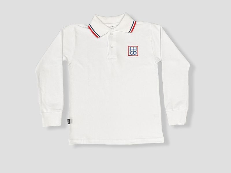 Remera polo manga larga inicial y primaria